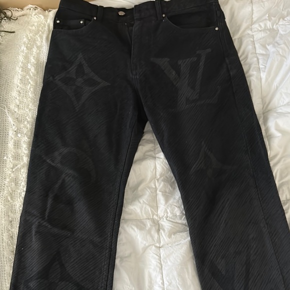 Louis Vuitton Dark Monogram Straight Jeans - Picture 1 of 8